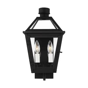 Hyannis Textured Black Outdoor Hardwired Small Wall Lantern Sconce with No Bulbs Included