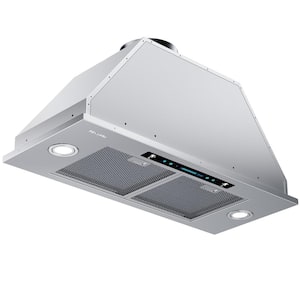 30in. 900 CFM Convertible Insert Range Hood in Stainless Steel with Carbon Filters, LED Lights and Touch Control