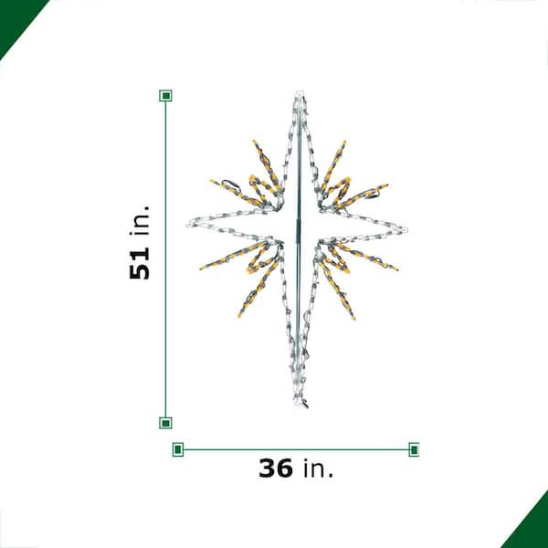 4 ft. 148-Light Gold and White Bethlehem Star Novelty Light