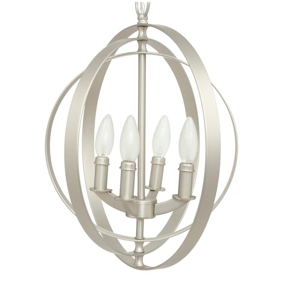 Equinox 4-Light Burnished Silver Globe Pendant