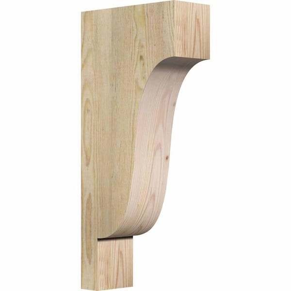 Ekena Millwork 4 in. x 10 in. x 22 in. Douglas Fir Newport Rough Sawn Corbel