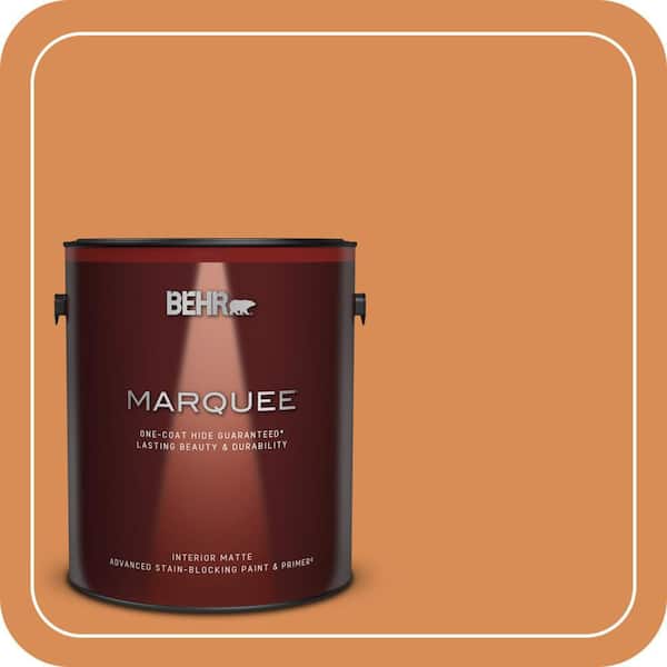 BEHR MARQUEE 1 gal. #PMD-80 Spiced Pumpkin Matte Interior Paint & Primer