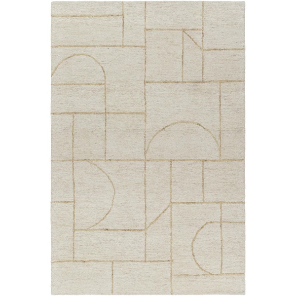 Jules Brown Modern Geometric 2 ft. x 3 ft. Area Rug