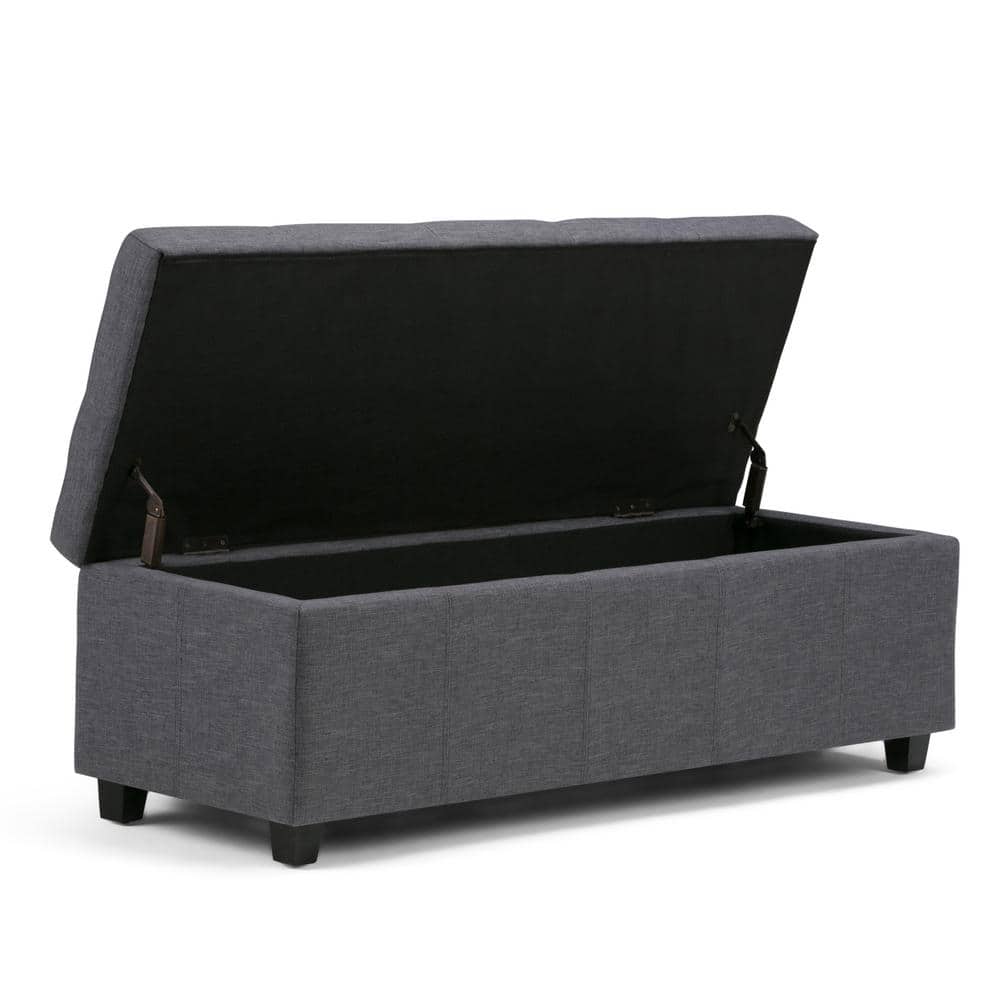 Castleford Tufted Footstool with Lift-Up Lid and Large Storage