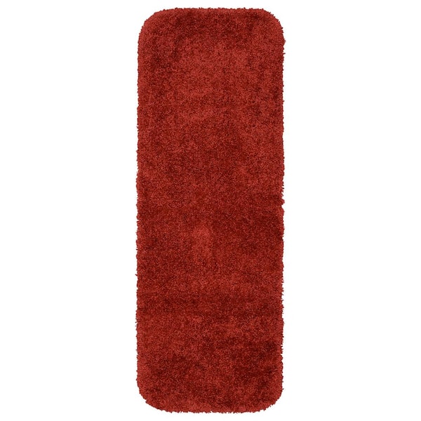 Serendipity Chili Pepper Red 22 in. x 60 in. Washable Bathroom Accent Rug