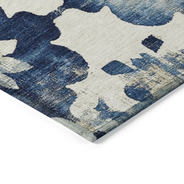 Chantille Machine Washable Indoor/Outdoor Abstract ACN1802 Navy 3 ft. x 5 ft. Area Rug