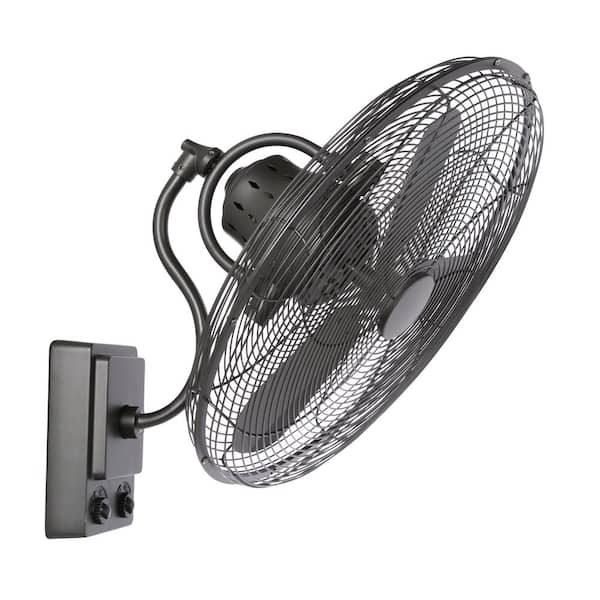 Bentley III 22 in. Indoor/Outdoor Natural Iron Oscillating Wall Fan