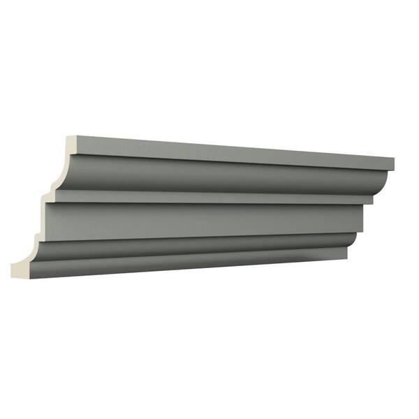 Ekena Millwork Henry 7.875 in. D x 12.625 in. W x 96 in. L Polyurethane Crown Moulding