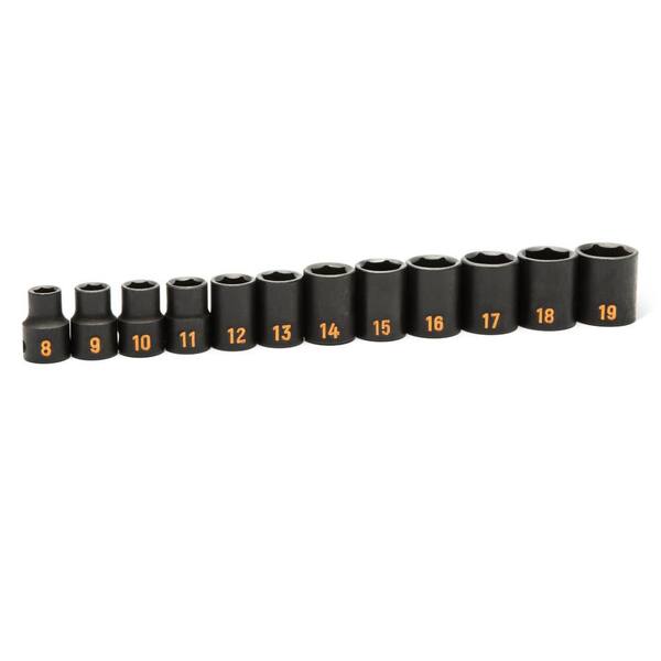GEARWRENCH 3/8 in. Drive 6-Point Metric Hi-Viz Impact Socket Set