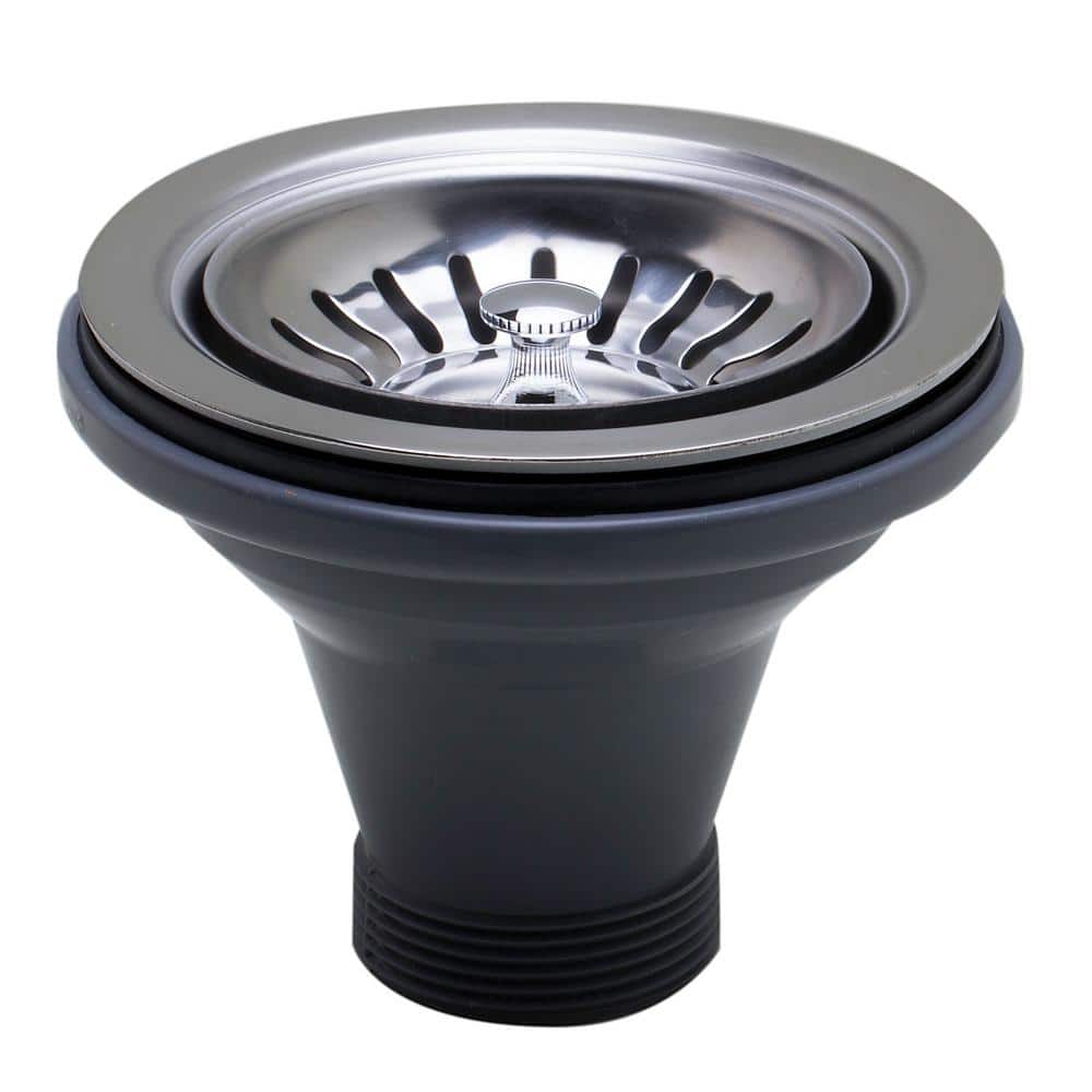 Polished Stainless Steel 3.5'' Basket Strainer Drain