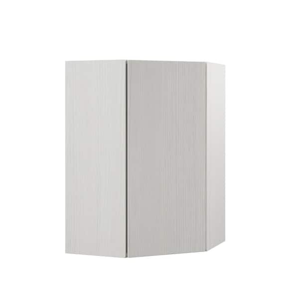Hampton Bay Designer Series Edgeley Assembled 24x36x12.25 in. Diagonal Wall Kitchen Cabinet in Glacier