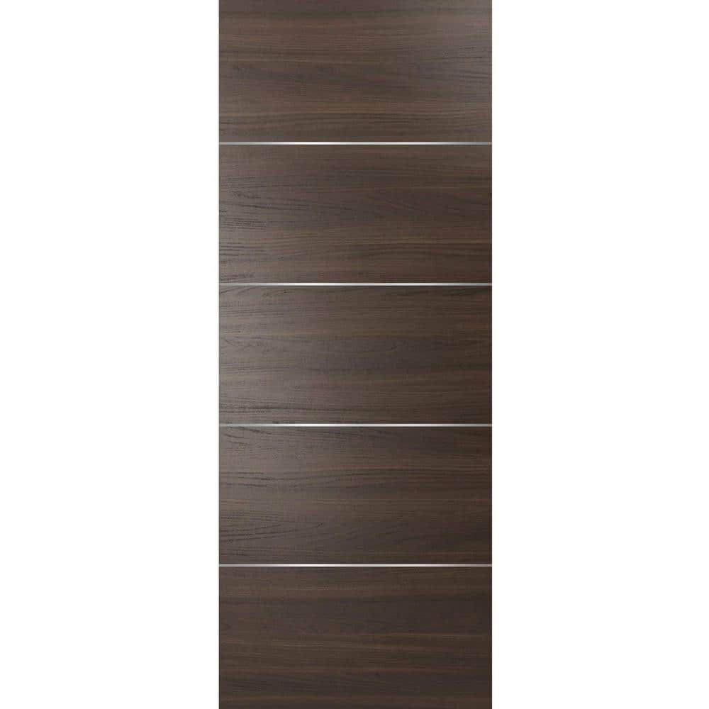 0020 30 in. x 80 in. Flush No Bore Solid Core Chocolate Ash Finished Pine Wood Interior Door Slab price history on PriceWatchPro