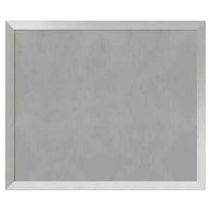 Brushed Sterling Silver 52 in. x 44 in. Framed Magnetic Board