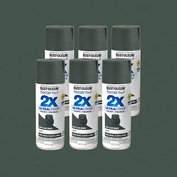 Rust-Oleum Painter's Touch 2X 12 oz. Satin Hunt Club Green General Purpose Spray Paint (6-Pack)