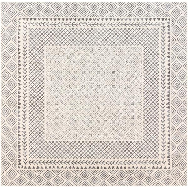 Lucilla Medium Grey 6 ft. 7 in. Square Area Rug