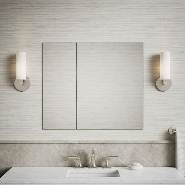 Embark 30 in. W x 26 in. H Rectangular Recessed/Surface Mount Medicine Cabinet with Mirror
