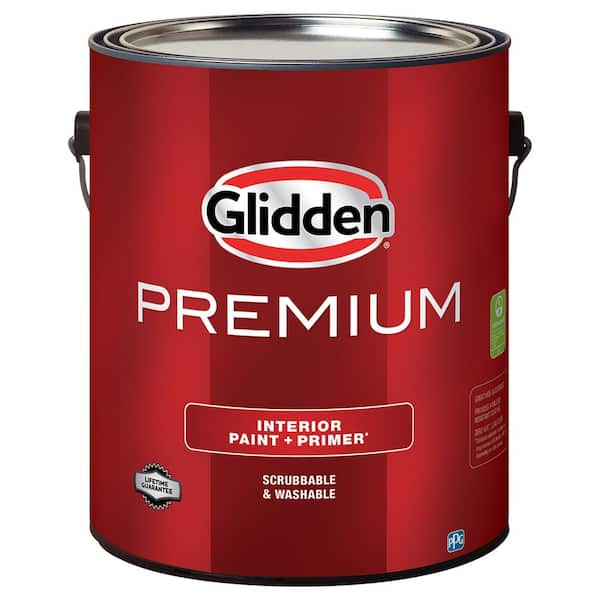 Glidden Premium 1 gal. Pure White Base 1 Satin Interior Paint