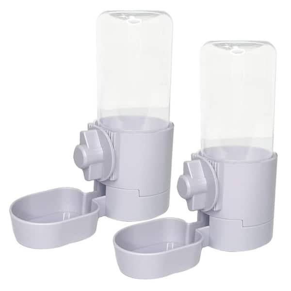 N/A Rabbit Water Bottle 7.2 in. High 3.1 in. Wide 6.2 in. Deep Grey PP Plastic Automatic Hanging No Leak Feeder for Small