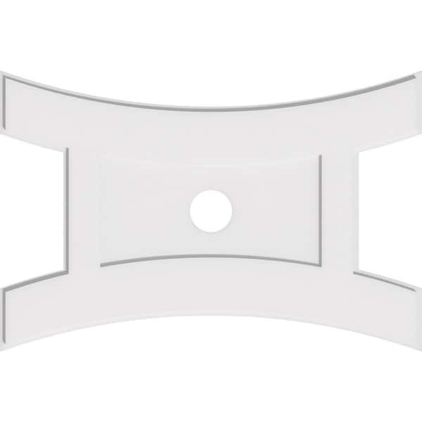 Ekena Millwork 40 in. W x 26-5/8 in. H x 4 in. ID x 1 in. P Haven Architectural Grade PVC Contemporary Ceiling Medallion