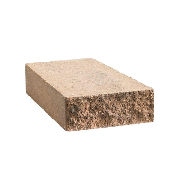 Unbranded ShortCut 3 in. x 8 in. x 13.5 in. Brown/Buff Concrete Retaining Wall Cap (84- Piece Pallet)