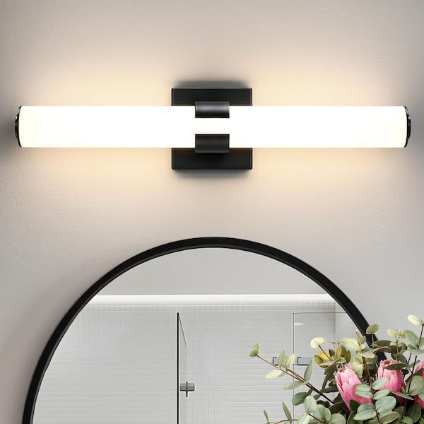 31 in. 1-Light Black LED Vanity Light Bar Dimmable 28-Watt Wall Sconce Modern Bathroom Light Fixture w/ 3000k Warm Light