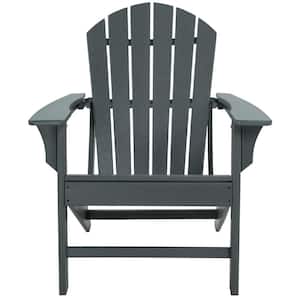 HDPE Gray Plastic Adirondack Chair