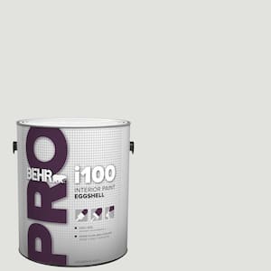 BEHR PREMIUM PLUS 1 qt. #BL-W13 Silver Polish Flat Low Odor Interior Paint  & Primer 105004 - The Home Depot