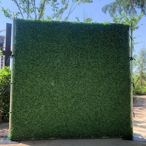 12 pcs Artificial Boxwood Hedge Panels UV-Protected Green Wall 20 in. H x 20 in. W Grass Wall Panels Greenery Backdrop