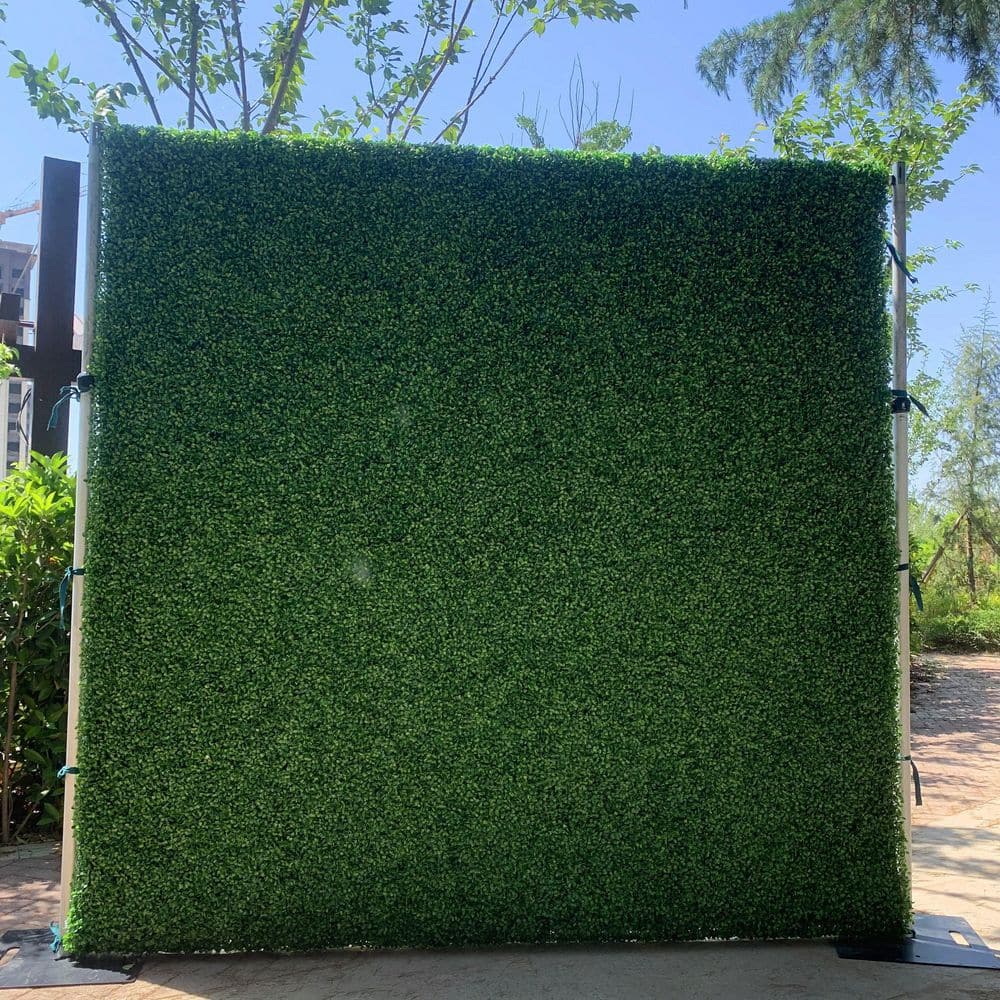 12 pcs Artificial Boxwood Hedge Panels UV-Protected Green Wall 20 in. H x 2