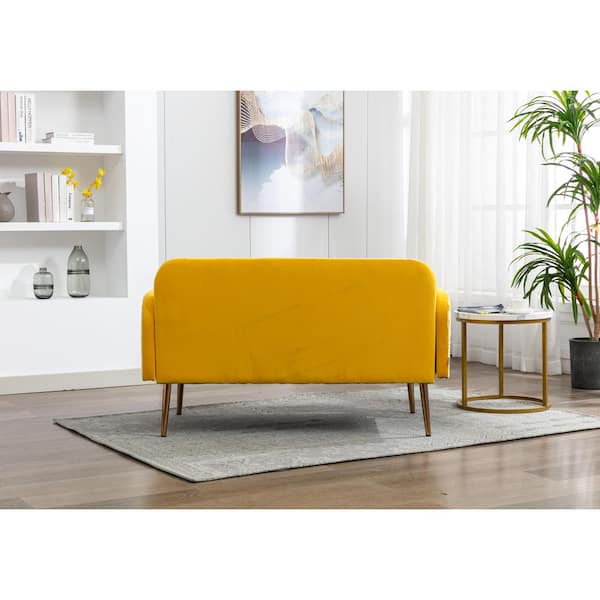 Small yellow store loveseat