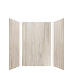Expressions 48 in. x 48 in. x 72 in. 3-Piece Easy Up Adhesive Alcove Shower Wall Surround in Sorento