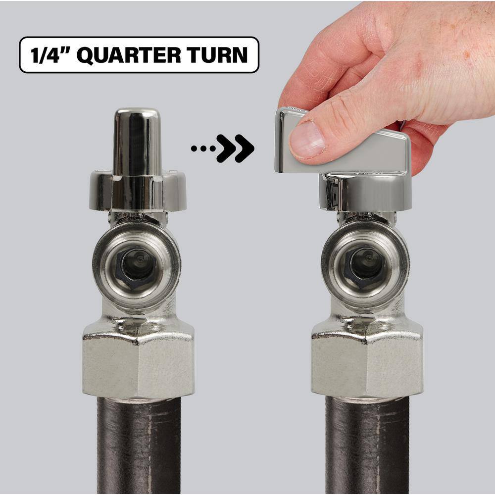 Chrome Plated Brass Dual Outlet Angle Stop Valve (2-Pack)