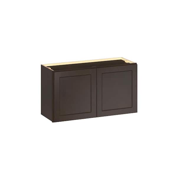 Emerson Cocoa Wall Bridge 2-Door Ready to Assemble Kitchen Cabinet (33 in. W x 18 in. H x 12 in. D)