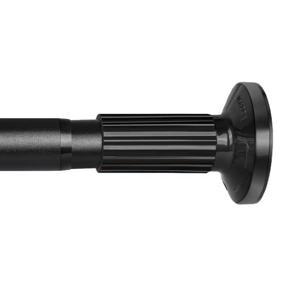 Black Stainless Steel 51 in. - 165 in. Extra Long Adjustable Spring Tension Curtain Rod No Drilling for Window Bathroom price history on PriceWatchPro
