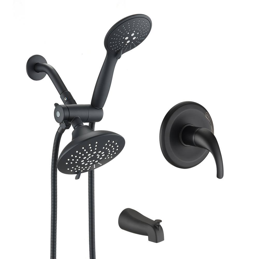Single Handle 2-Spray Tub and Shower Faucet 2.5 GPM, With 7 Functions Hand 