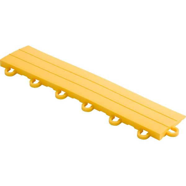 Swisstrax 2.75 in. x 12 in. Citrus Yellow Looped Polypropylene Ramp Edging for Diamondtrax Home Modular Flooring (10-Pack)