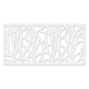 Willow 48 in. x 24 in. White Polypropylene Multi-Purpose Decorative Panel