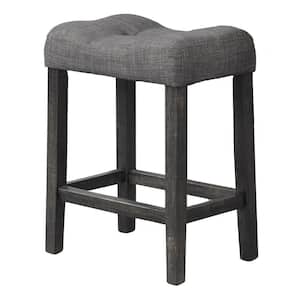 Svend 24 in. H Black Charcoal Counter Height Stools (Set of 2)