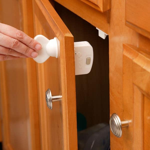 Kids Baby Care Safety Adhesive Move Sliding Window Door Cabinet Plastic Locks 