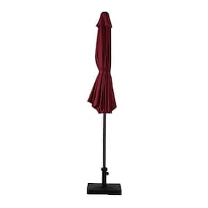 Kingston 9 ft. Market Outdoor Umbrella in Red with 50 lbs. Concrete Base