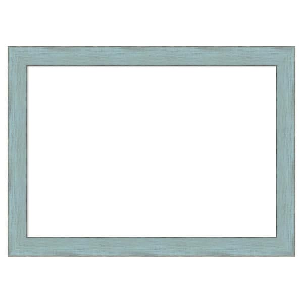 Sky Blue Rustic 22 in. x 16 in. Wood Framed Dry Erase Magnetic Memo Board