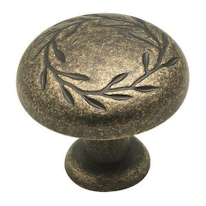 Amerock Traditional Classic 1-3/16 in. Burnished Brass Round