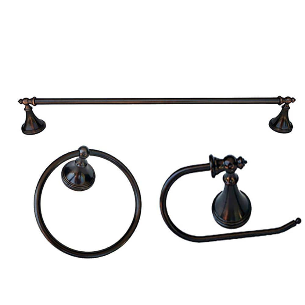 ARISTA Annchester Collection 3Piece Bathroom Hardware Kit in OilRubbed Bronze BA53033PC Set