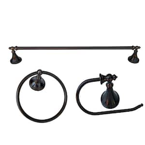 Annchester Collection 3-Piece Bathroom Hardware Kit in Oil-Rubbed Bronze
