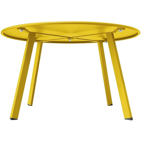 yellow iron side table