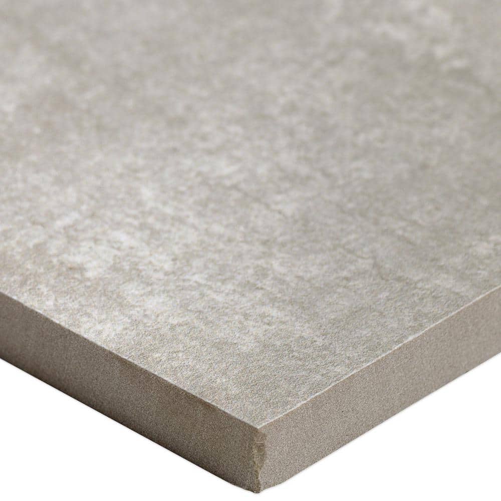 Ash Gray 24" x 24" Matte Porcelain Cement Look Tile