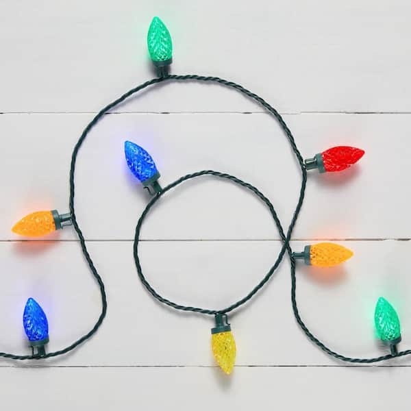 25 Multi-Colored Faceted C9 LED String Lights