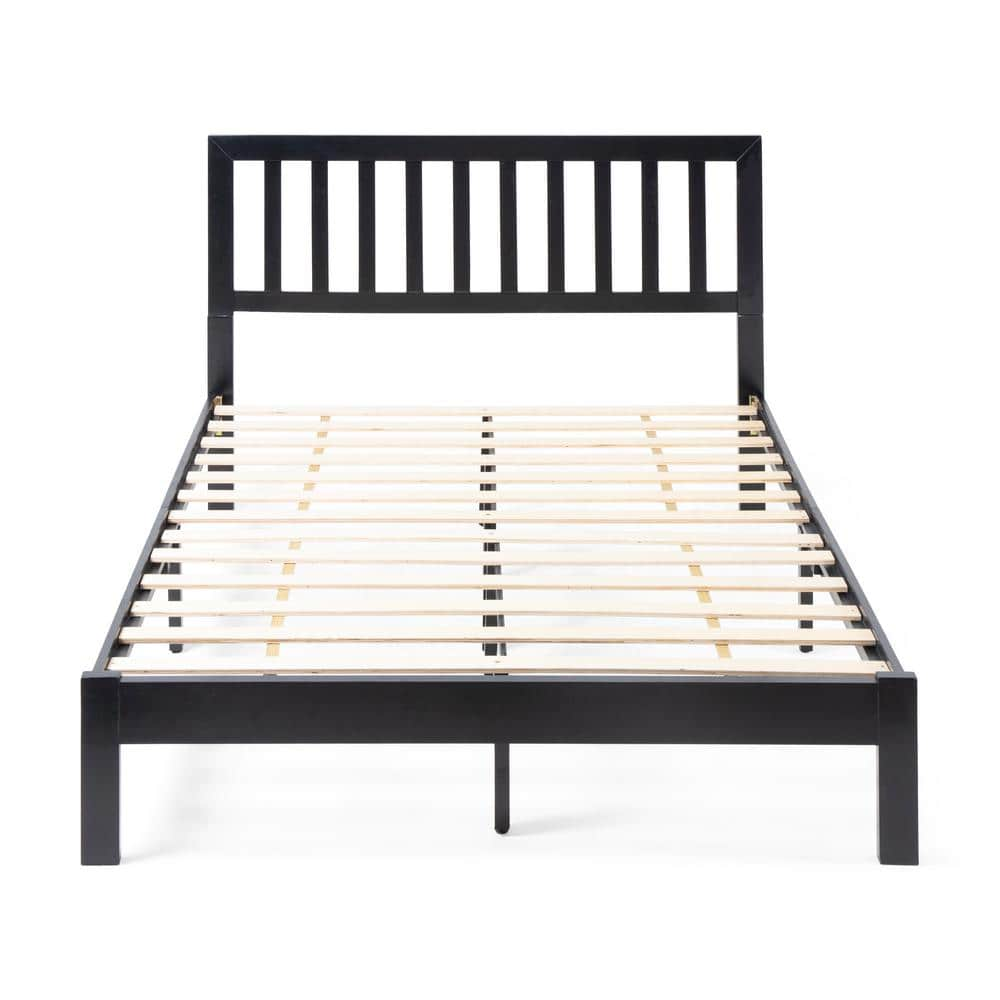 Noble House Norgate Black Wood Queen Bed Frame 71057 - The Home Depot