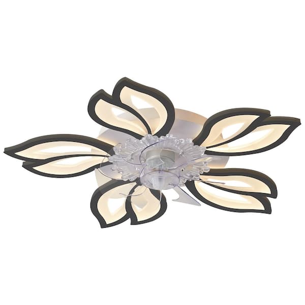 Nivencai 25 in. Indoor Black Indoor Ceiling Fan with Adjustable White Integrated LED, Remote Included