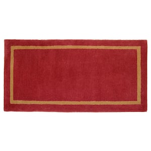 2 ft. x 4 ft. Contemporary Rectangular Hearth Rug, Sangria